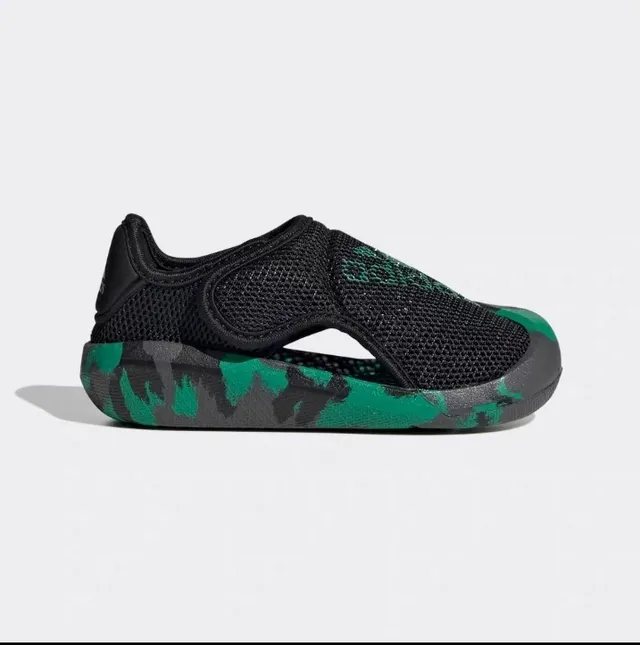 Adidas Noir Vert Maille Supérieure Semelle Camouflage Sandales Décontractées 3