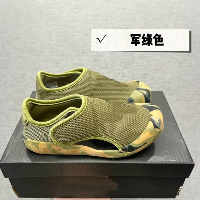 Adidas Noir Vert Maille Supérieure Semelle Camouflage Sandales Décontractées 21