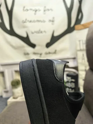 Adidas Black Slip-On Elastic Strap Lifestyle Sneakers 3