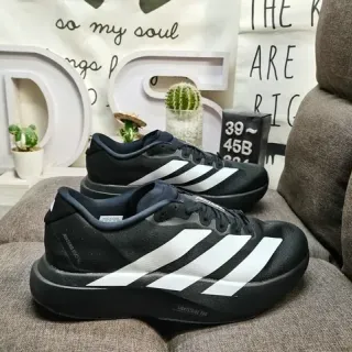Adidas Black White Low-Profile Racing-Inspired Lifestyle Sneakers