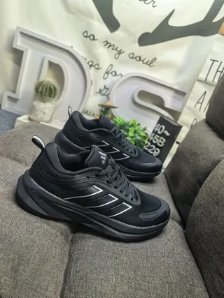 Adidas Black White Mesh Upper Three Silver Stripes Lifestyle Sneakers 19