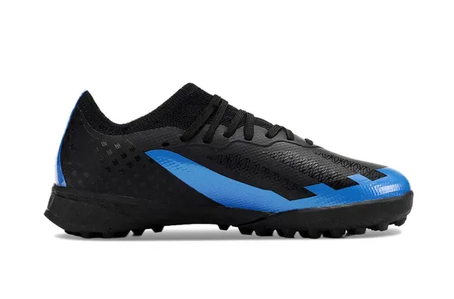 Adidas Chaussures de Football Bleu et Rose Low-Cut Upper Synthétique Clous Coniques Gazon Synthétique 14