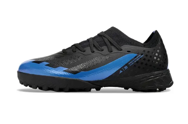 Adidas Chaussures de Football Bleu et Rose Low-Cut Upper Synthétique Clous Coniques Gazon Synthétique 22