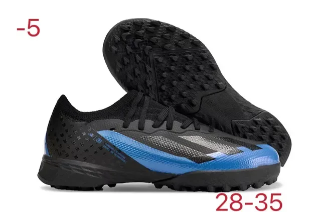 Adidas Chaussures de Football Bleu et Rose Low-Cut Upper Synthétique Clous Coniques Gazon Synthétique 23
