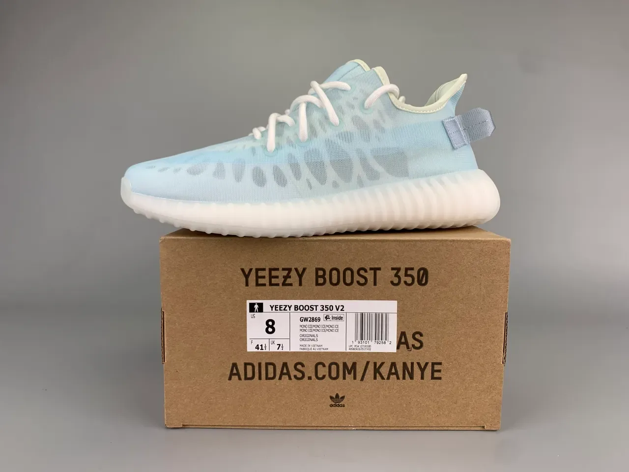 Adidas Blue White Translucent Knit Upper Asymmetrical Lace System Lifestyle Sneakers 2