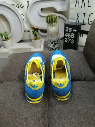 Adidas Blue Yellow Retro Runner Silhouette Suede And Textile Upper Lifestyle Sneakers 8