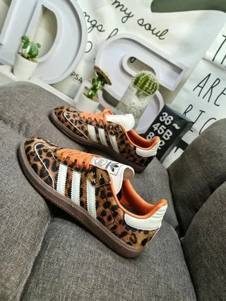 Adidas Chaussures Lifestyle Marron Orange Imprimé Léopard Tige Acentos 7