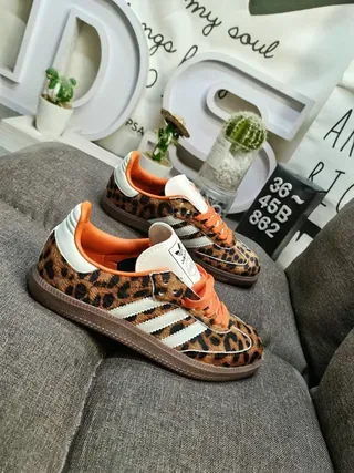 Adidas Chaussures Lifestyle Marron Orange Imprimé Léopard Tige Acentos 9