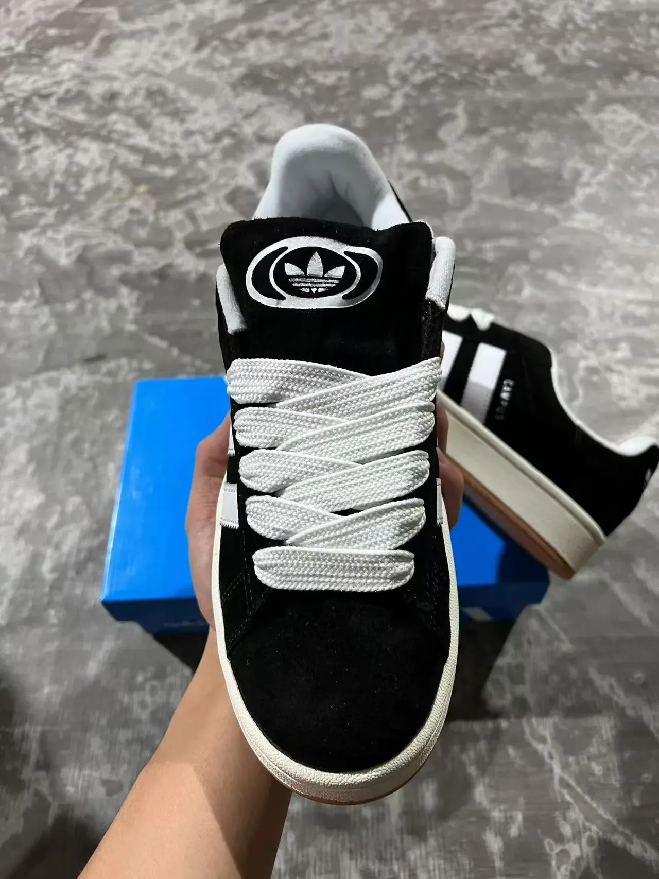 Adidas Campus Black Suede White Gum Lifestyle Sneakers 3