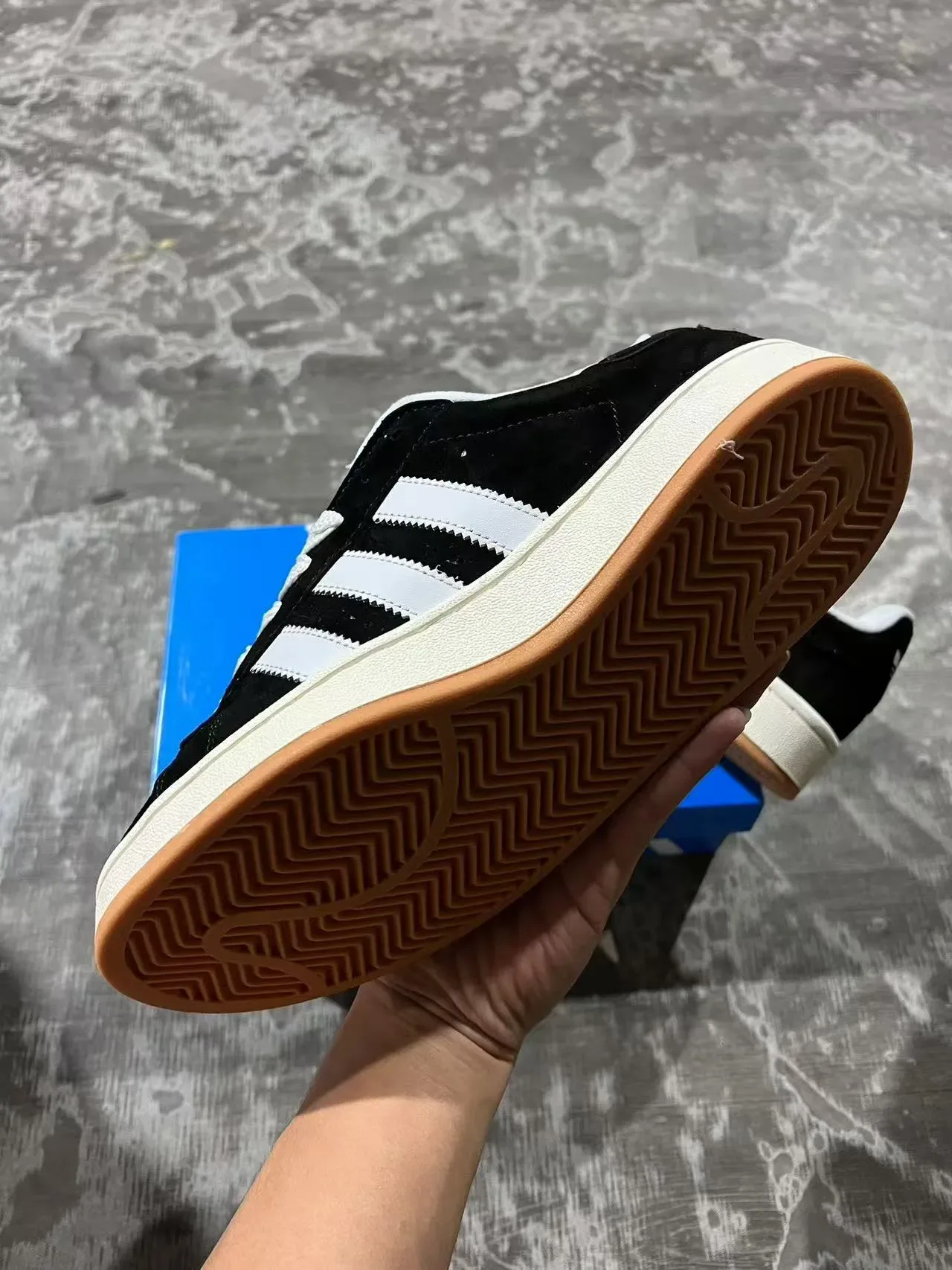 Adidas Campus Black Suede White Gum Lifestyle Sneakers 6