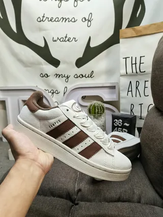 Adidas Campus Taupe and Dark Green Lifestyle Sneakers 14