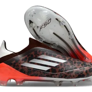 Adidas F50 Leopard Print Orange Firm-Ground Soccer Shoes