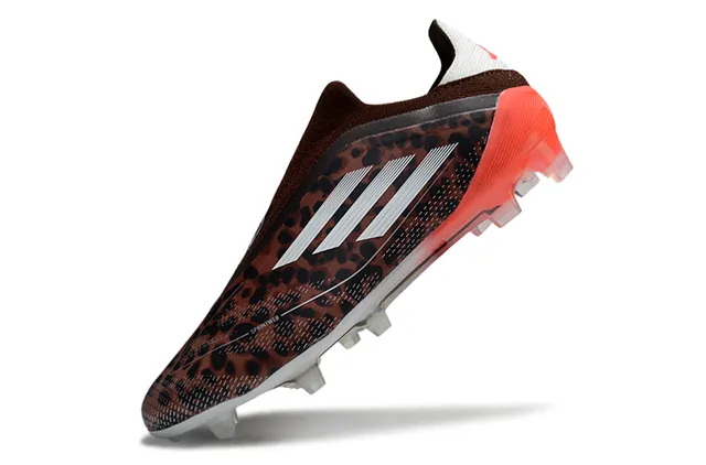 Adidas F50 豹纹橙色钉板足球鞋 3