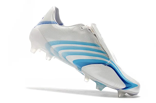 Adidas F50 Rouge Blanc Haut Synthétique Brillant Lacets Asymétriques Terrain Ferme Chaussures de Football 3