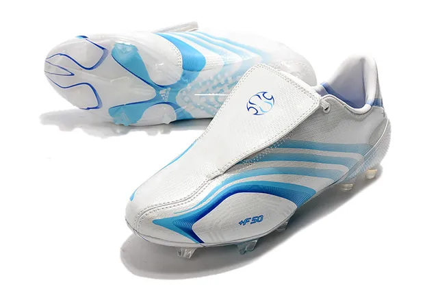 Adidas F50 Rouge Blanc Haut Synthétique Brillant Lacets Asymétriques Terrain Ferme Chaussures de Football 6