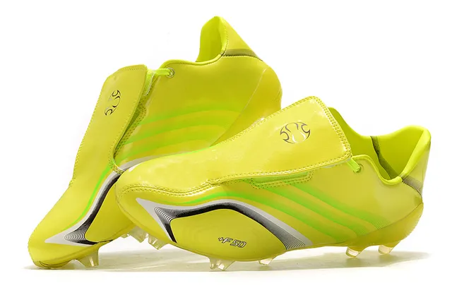 Adidas F50 Rouge Blanc Haut Synthétique Brillant Lacets Asymétriques Terrain Ferme Chaussures de Football 21
