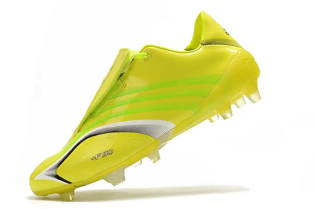 Adidas F50 Rouge Blanc Haut Synthétique Brillant Lacets Asymétriques Terrain Ferme Chaussures de Football 23