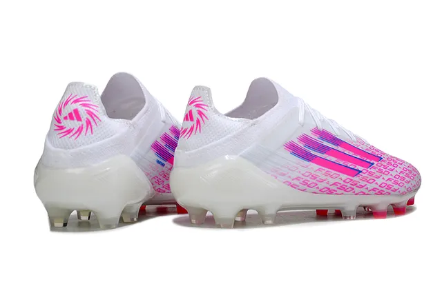 Adidas F50 White Pink Blue Firm-Ground Soccer Shoes 5