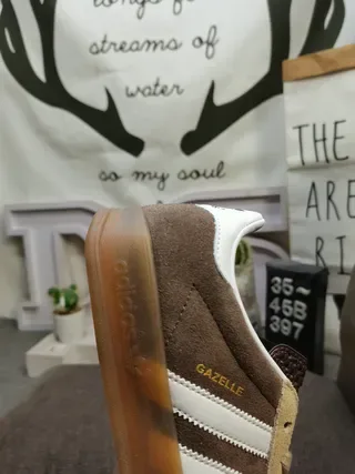 Adidas Gazelle Brown Beige White Gum Lifestyle Sneakers 3