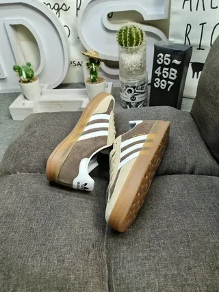 Adidas Gazelle Brown Beige White Gum Lifestyle Sneakers 6