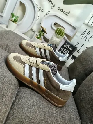 Adidas Gazelle Brown Beige White Gum Lifestyle Sneakers 7