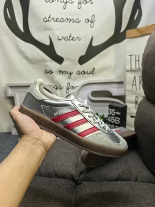Adidas Gazelle Metallic Silver Red Lifestyle Sneakers 5