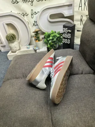 Adidas Gazelle Metallic Silver Red Lifestyle Sneakers 6