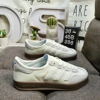 Adidas Gazelle Off-White and Gray Lifestyle Sneakers