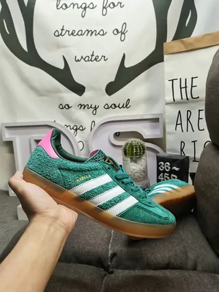 Adidas Gazelle Olive Green Suede Lifestyle Sneakers 15