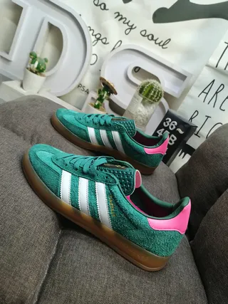 Adidas Gazelle Olive Green Suede Lifestyle Sneakers 17