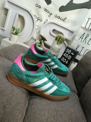 Adidas Gazelle Olive Green Suede Lifestyle Sneakers 19