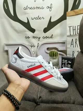 Adidas Gazelle White Red Black Hello Kitty Lifestyle Sneakers 5