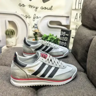 Adidas Gray Black Low-Top Suede-Leather Mix Lifestyle Sneakers