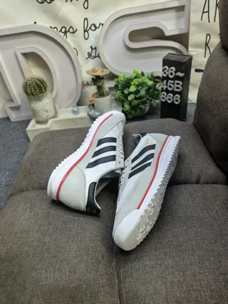 Adidas Gray Black Low-Top Suede-Leather Mix Lifestyle Sneakers 6