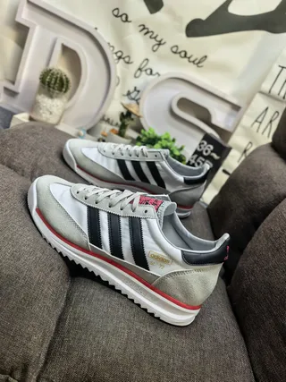 Adidas Gray Black Low-Top Suede-Leather Mix Lifestyle Sneakers 7