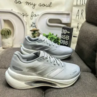 Adidas Gray Mesh Three-Stripe Lifestyle Sneakers