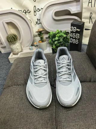 Adidas Gray Mesh Three-Stripe Lifestyle Sneakers 10