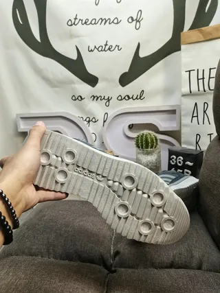 Adidas Gray White Low-Top Suede-Textile Upper Lifestyle Sneakers 4