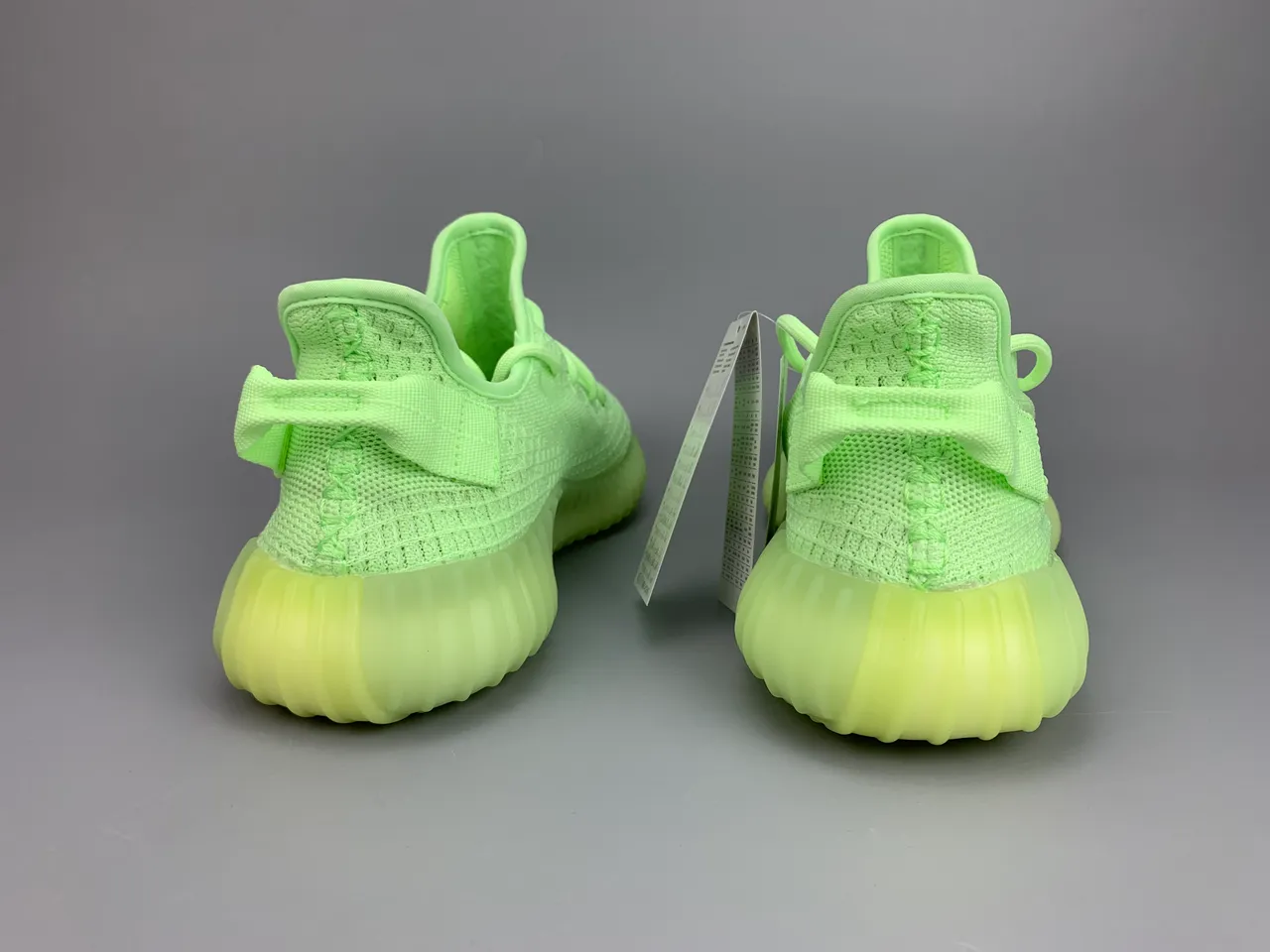 Adidas Green Beige Knit Upper Ribbed Translucent Sole Lifestyle Sneakers 6