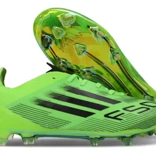 Adidas Green Black Neon Synthetic Upper Three-Stripe Graphic Firm-Ground Soccer Shoes
