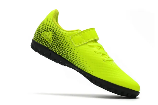 Adidas Verde Roxo Baixo Corte Superior Sintético Solado Hexagonal Sapatos de Futebol Turf 2