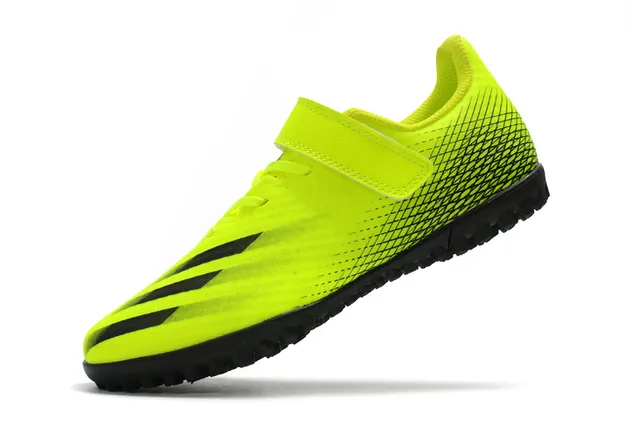 Adidas Verde Roxo Baixo Corte Superior Sintético Solado Hexagonal Sapatos de Futebol Turf 3