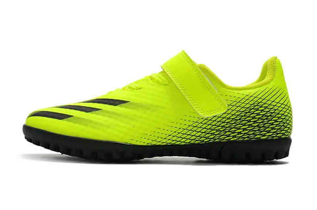Adidas Verde Roxo Baixo Corte Superior Sintético Solado Hexagonal Sapatos de Futebol Turf 8