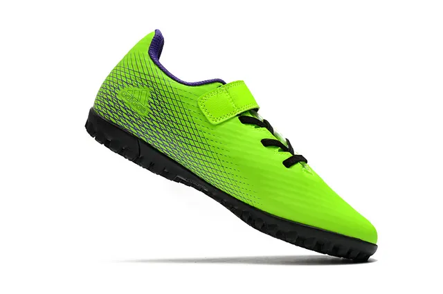 Adidas Verde Roxo Baixo Corte Superior Sintético Solado Hexagonal Sapatos de Futebol Turf 9
