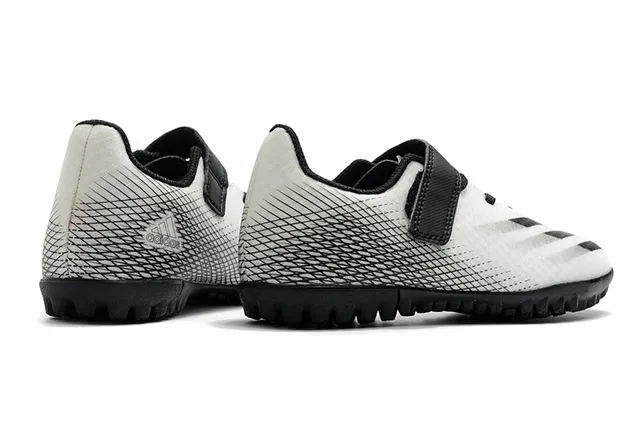 Adidas Verde Roxo Baixo Corte Superior Sintético Solado Hexagonal Sapatos de Futebol Turf 18