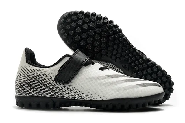 Adidas Verde Roxo Baixo Corte Superior Sintético Solado Hexagonal Sapatos de Futebol Turf 19