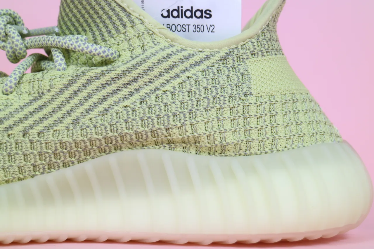 Adidas Green White Knit Upper Ribbed Translucent Sole Lifestyle Sneakers 8