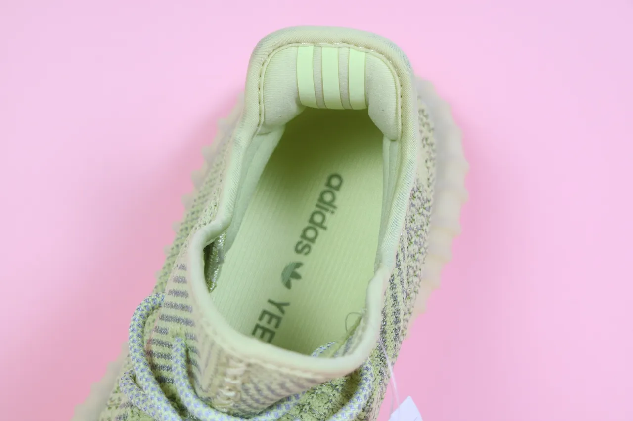Adidas Green White Knit Upper Ribbed Translucent Sole Lifestyle Sneakers 9