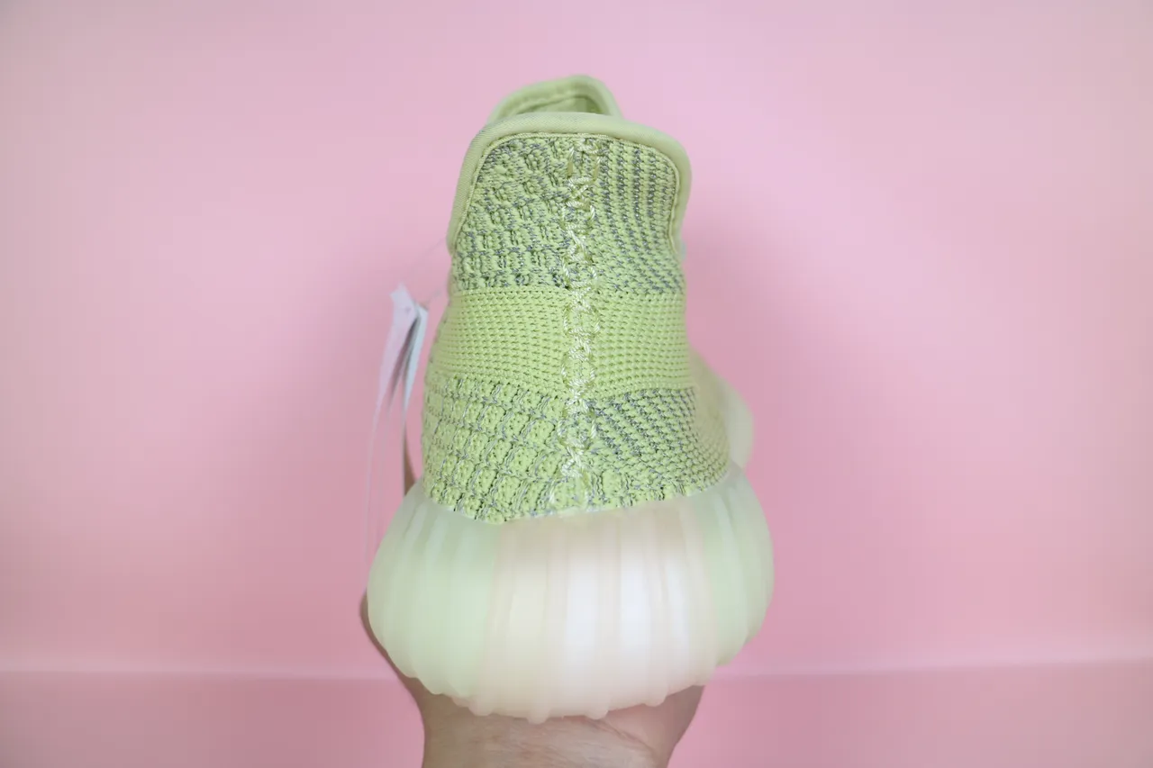 Adidas Green White Knit Upper Ribbed Translucent Sole Lifestyle Sneakers 10
