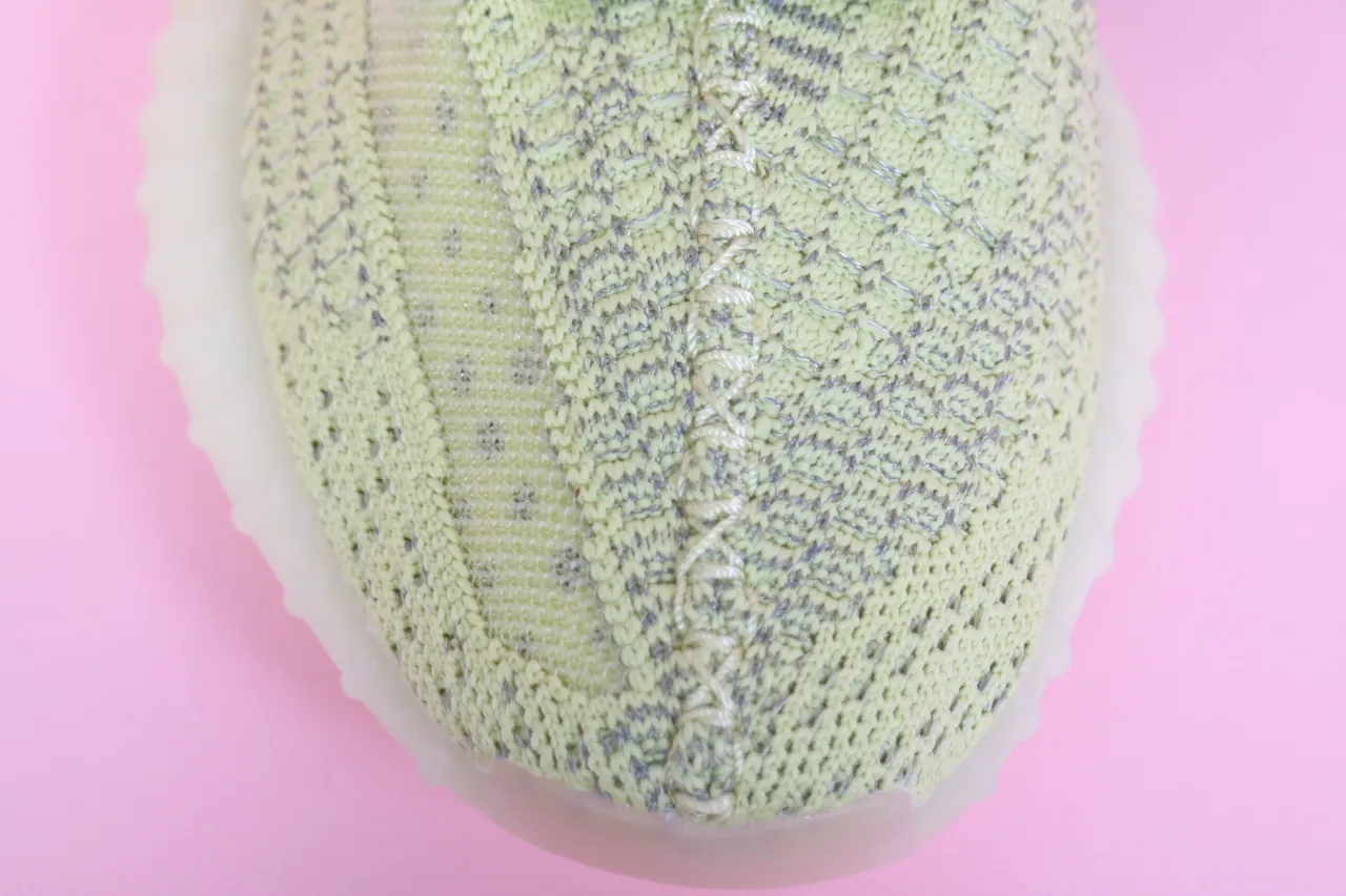 Adidas Green White Knit Upper Ribbed Translucent Sole Lifestyle Sneakers 15